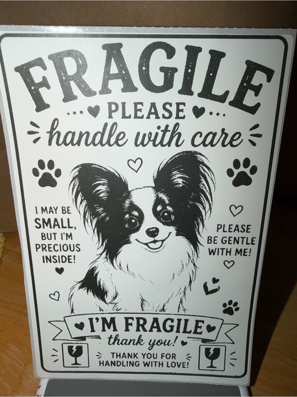 Dog Fragile 50 count 4x6